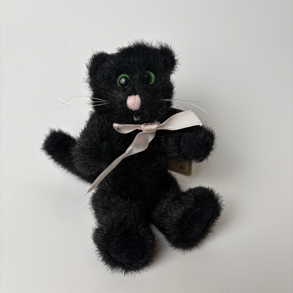 Boyd's Bears & Friends Poe Black Cat 6" Stuffed Plush Poseable